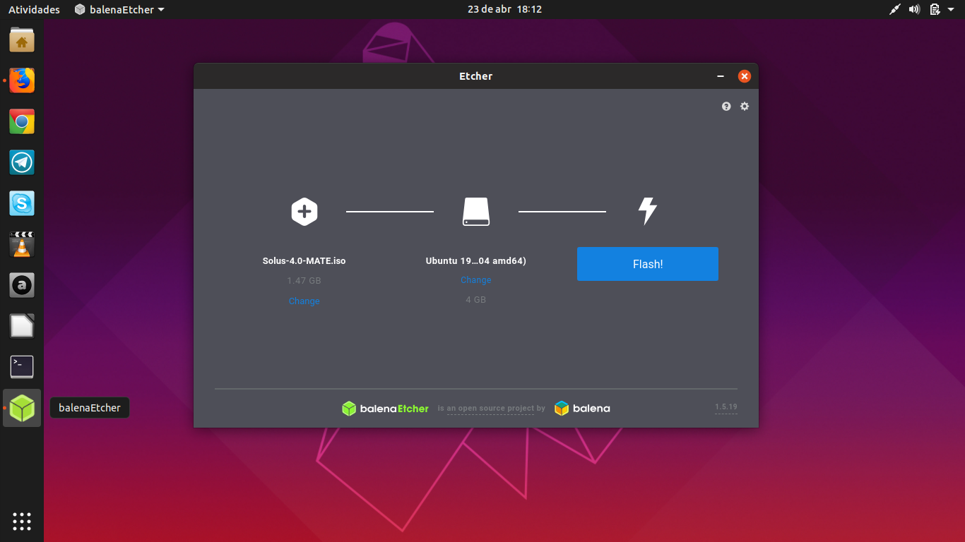 Instalando Etcher no Ubuntu 20.04 LTS